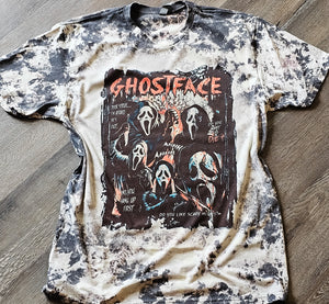 Ghost F A C E bleached tee