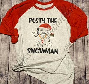 KIDS - Posty the Snowman Baseball Tee