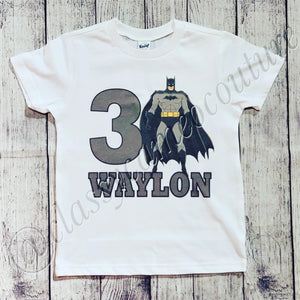 Bat Superhero Birthday Shirt