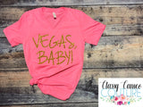 Vegas Baby Glitter V-Neck