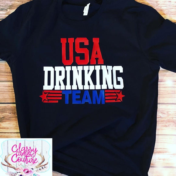 USA Drinking Team Tank or Tee