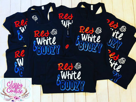 Red White & Boozy Tank or Tee