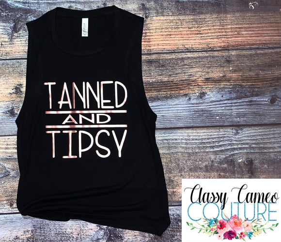 Tanned & Tipsy Muscle Tank